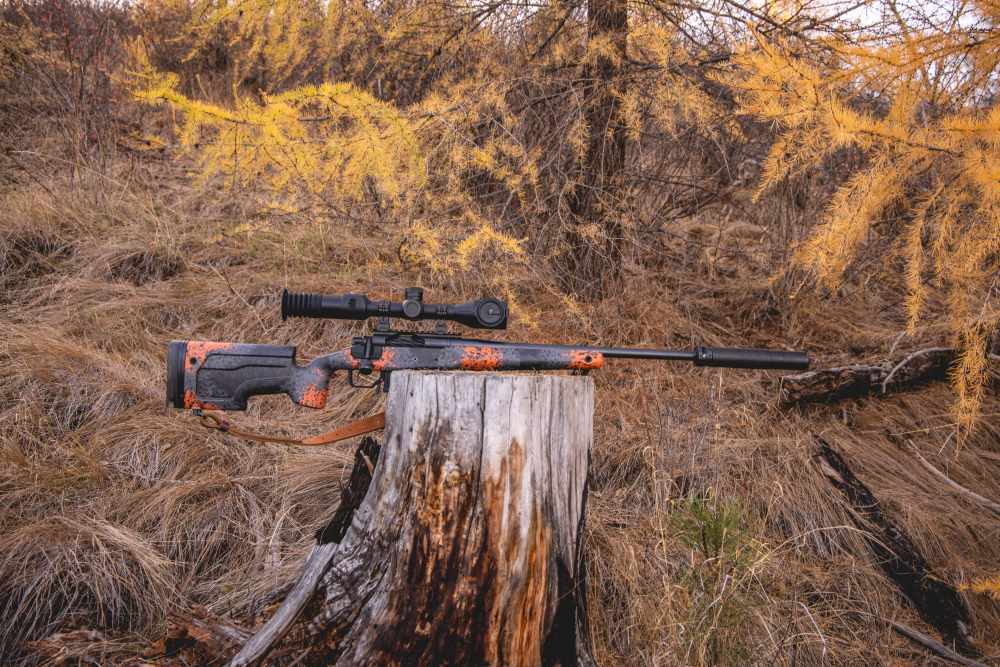 PARD Night Stalker 4K 2.0 4K night vision scope mounted on rifle